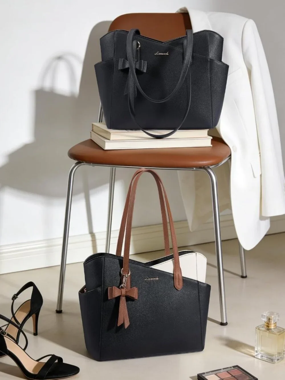Stylish Small Tote Purse for Women, Structured PU Leather Handbag, 2026 Fashion